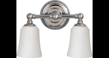 Landelijke Wandlamp - Steady Lighting - Metaal - Landelijk - G9 - L: 15.2cm - Voor Binnen / Binnen - Woonkamer - Eetkamer - Zilver