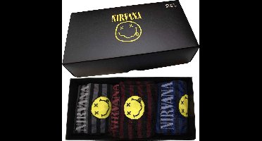 Nirvana - Smile Stripes Sokken - Set van 3 - EU 39-45 - Multicolours