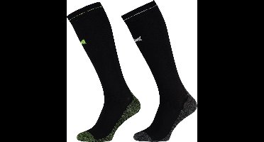 Xtreme - 4-Pack - Compressie Kniekousen - Ademend - rib details - Heren / Dames - zwart - 35-38 - 122100000