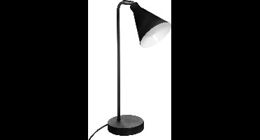 Atmosphera Tafellamp - bureaulampje - Arena - metaal - zwart - H45 cm - Leeslampje