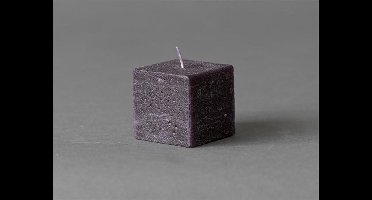 Kaars rustiek handgemaakt zwart grof 50/50/50 mm