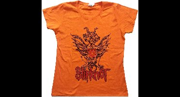 Slipknot - Winged Devil Dames Tshirt - XS - Oranje
