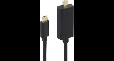 Renkforce USB-C / Mini-displayport Adapterkabel USB-C stekker, Mini DisplayPort-stekker 5.00 m Zwart RF-3421684 USB-C-d