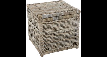 Rotan Opbergmand Lio - 30x30xH30 cm - Grey - Vierkant