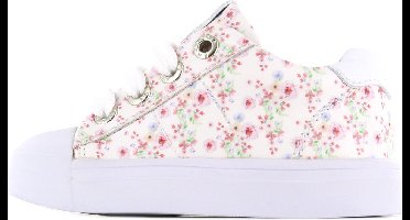 Sneakers | Meisjes | White flower | Leer | Shoesme | Maat 28