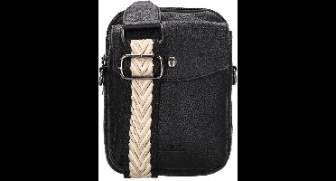 Beagles Las Palmas Crossbody Telefoontasje - Trendy Schouderband - Handige Ritsvakjes - Crossbody Tas - Zwart