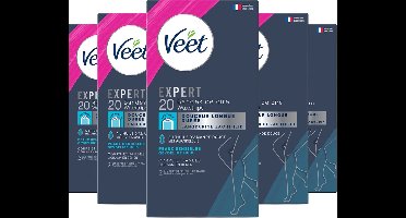 Veet - Expert - Koude Wasstrips - Benen (Sensitive) 20st - 5 Stuks - Voordeelverpakking