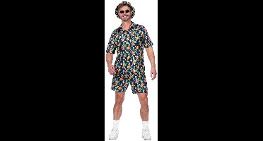 Hawaii Festival Outfit Heren Ananas Flowers - Maat S