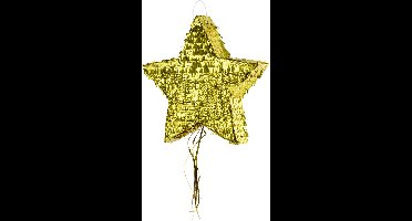 PartyDeco Pinata ster - goud - papier - 44 x 42 cm - Feestartikelen verjaardag