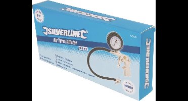 Silverline Bandenpomp met manometer - 40 cm slang - Max. 8 bar - Auto en Hollands ventiel