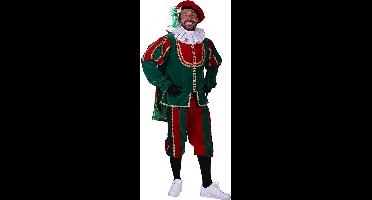 Roetpiet Deluxe "Tarragona", Groen-Rood Kostuum - XXL