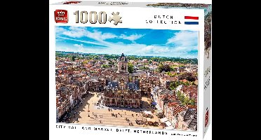 Puzzel DELFT 1000 Stukjes CITY HALL AND MARKET, DELFT, NETHERLANDS