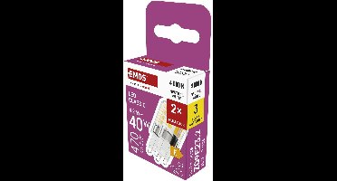 EMOS LED-lamp Classic JC / G9 / 4,2 W (40 W) / 470 lm / neutraal wit / 2 stuks, ZQ9E23.2