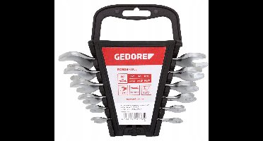 Gedore Red Dubbele Steeksleutelset 6-delig 6-17 Mm Kort Zwart