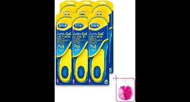 6 x Scholl - Inlegzolen - ActivGel - Maat 35.5 - 40.5 - 1 Paar Inlegzolen - Bulkverpakking - Inlegzolen voeten - Douchemop - Voetcomfort