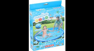 Creative Kids Waterspeelmat 170CM - Watermat met Sproeisysteem - Onderwaterprint - Vanaf 3 Jaar - Kunststof - Blauw