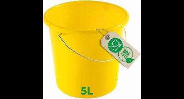 Praktische 5L-emmer met maatverdeling voor huishouden en tuin