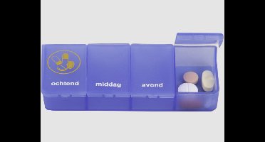 Klein pillendoosje 1 dag 4-vaks Blauw