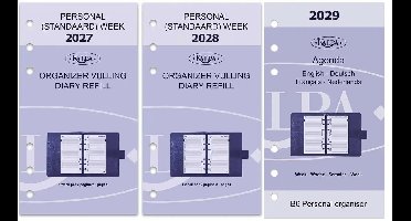 Kalpa 6317-27-28-29 Personal-agendavulling 2027 2028 2029 – 1 week op 2 pagina's met extra's, NL/EN