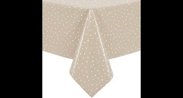 Protecttable - Tafelzeil Stipjes Beige 140x260cm - Tafelkleed Afwasbaar - Kunststof