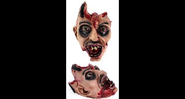 Hoofd met open schedel (halloween)