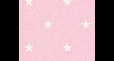 GLITTER BEHANG MET STERREN - Roze Zilver Creme - AS Creation Adelaide