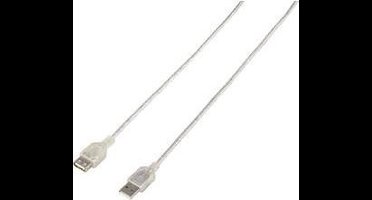 Renkforce USB-kabel USB 2.0 USB-A stekker, USB-A bus 3.00 m Doorzichtig