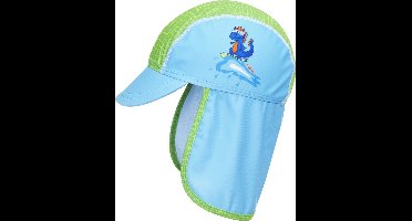 Playshoes - UV-zonnepet voor jongens - Dino - Lichtblauw/Groen - maat M (51CM)