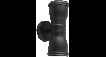 Landelijke Wandlamp - Steady Lighting - Metaal - Landelijk - GU10 - L: 12.9cm - Voor Buiten - Woonkamer - Eetkamer - Zwart