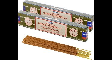Satya Nag Champa wierrook stokjes citronella geur - 30x - Lichaam in balans - Meditatie - staafjes van 21 cm - 30 minuten