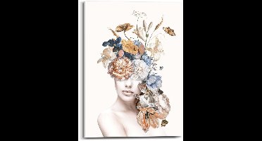 Schilderij Bloemenmeisje - 70 x 50 - Canvas - REINDERS