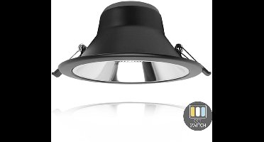 downlighter 15W 1590lm Ø174mm zaagmaat Ø145mm IP20 - zwart (D2150-CM-TW)