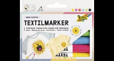 textielstift Folia assorti kleuren 12 stuks