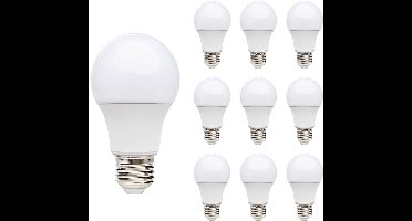 Kobi LED Lamp E27 10.5W - 1055lm - 4000K - 230V - Standaardvorm - Voor Werkruimte, Hal of Keuken - 10 stuks