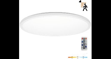 LED Plafondlamp NIVERA CIRCLE 32W Wit - IP54 - 3CCT 3000K/4000K/6000K - Bewegings- & Daglichtsensor - met Afstandsbediening | Geen fitting | Warm Wit-Koel Wit-Daglicht | 32 watt | 30.000 Branduren