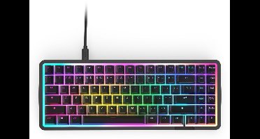NZXT Function Elite MiniTKL Zwart - Bedraad - Magnetisch mechanische switch - ANSI - NZXT Swift Optical - PBT - Qwerty US Internationaal - Zwart