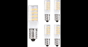 Kobi LED Lamp E14 4.2W - 400lm - 4000K - 230V - Voor Smalle Buisarmaturen of Compacte Wandlampen - Staafvorm - 5 stuks