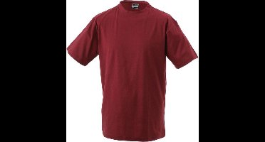 James and Nicholson - Unisex Medium T-Shirt met Ronde Hals (Bordeaux Rood)