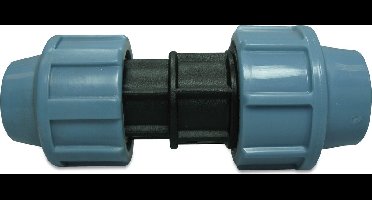 Unidelta Verloopkoppeling PP 40 mm x 32 mm knel 16bar zwart/blauw DVGW/KIWA/WRAS
