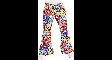 Magic Design Hippiebroek Flower Heren Polyester Multic. Maat L
