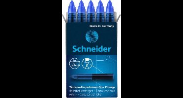 Schneider rollerball vulling - One Change - doosje a 5 stuks - blauw - S-185403
