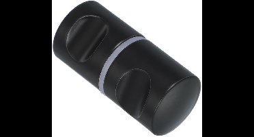 KARZO - Glazen Douchedeur Handvat - Aluminium Back to Back Knop - Zwart - Voor 6-18mm Dikte