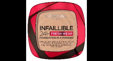L'Oréal - Infaillible 24H Fresh Wear Foundation Poeder 120 Vanille - 2 x 9 gr - Voordeelverpakking