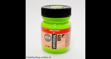 Acrylverf Zijdeglans - Deco - Universal Satin - 688 felgroen - 50 ml - Amsterdam - 1 stuk