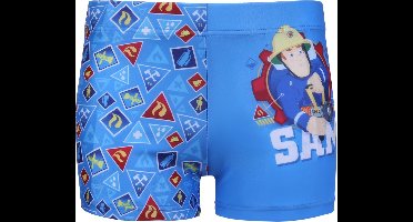Blauwe zwembroek voor jongens - Brandweerman Sam / 128 cm
