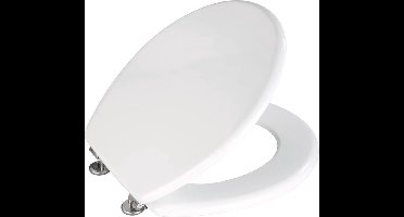 WENKO WC bril Prima - wit MDF - FSC hout - RVS scharnieren - Toiletbril - Toiletzitting - Wit