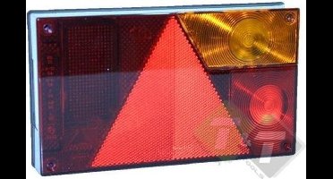 multipoint 1 achterlicht rechts 12 volt - achterlicht 135x240mm met bajonet aansluiting - aspöck aanhangerverlichting