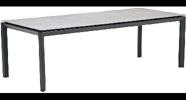 Garden Impressions Domingo tafel - 230x100 cm - carbon black - Centostone sicilian grey