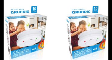 Grundig Rookmelder – Betrouwbare Brandmelder met Rookdetectie – 10 Jaar Levensduur - Maximale Veiligheid voor Thuis