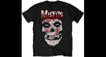 Misfits - Blood Drip Skull Heren T-shirt - 2XL - Zwart